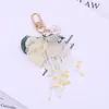 Nuevo Exquisito Llavero de Cuentas de Color Flor Borla de Lazo Colgante Moda Corazón de Chica Explotando Moda Versátil