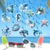 Candelabro Espiral Decorativo Temática Océano de Verano Animales Submarinos Etiqueta Colgante Espiral Decorativa para Fiesta de Cumpleaños Hawaiana