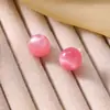 Porta Pendientes de Cerámica Biológica Color Caramelo Dopamina Resina Gradiente Pendientes de Perlas Redondas Colores Dulces Contrastantes Medio Círculo Pendiente para Cuidado del Agujero de la Oreja