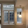 Janelas pequenas feitas sob medida para casas de autoconstrução, de correr internas, de abrir francesas retrô, decoração de janela falsa minimalista, creme