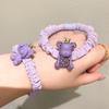 Anillo para el Cabello Color de Moda 2022 Azul Vinca Corona Morada Linda de Niña Oso Oso Ciego Cuerda con Pedrería Checa