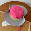 Gorra de Pescador Bloque de Color Retro Workwear con Letras para Mujer Verano 2025 Nuevo Sombrero de Montañismo para Exterior Senderismo con Sombrilla y Protección Solar