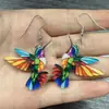 Pendientes Acrílicos de Pájaros de Colores Transfronterizos Europeos y Americanos 2026 Nuevos de Moda Más Vendidos Pendientes Retro de Gama Alta al por Mayor