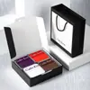 Ropa Interior para Hombre de Algodón Puro Boxer Briefs Set de Caja de Regalo Transpirable Cintura Media Color Sólido Pantalones de Cuatro Esquinas Calzoncillos Cortos para Hombre