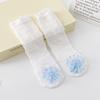 Calcetines de Verano de Malla Ultra Delgados Anti-Mosquitos Antideslizantes con Puntos Calcetines para Bebé de Algodón Calcetines para Bebé de Tubo Medio por Encima de la Rodilla