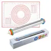 Amazon Rodillo de Acero Inoxidable de 17 pulgadas con Escala, Palo para Harina de Grosor Ajustable y Juego de Esterilla para Amasar en Stock