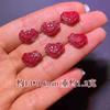 Areia Dourada Roxa de Alto Teor Natural Vermelho Cinábrio Caractere da Fortuna Fechadura Ruyi Dupla Felicidade Contas Soltas Pulseira de Cinábrio Acessórios para DIY Atacado