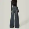 Jeans de Moda Sueltos de Cintura Alta para Invierno que Favorecen la Figura, Controlan el Vientre, Cubren las Caderas, Te Hacen Ver Más Alta y Delgada, y Son de Largo Hasta el Piso