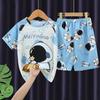 Pijama Infantil Meninas Verão Manga Curta Conjunto de Shorts Fofo Crianças Médias e Grandes Bebê Crianças Verão Roupas de Casa Meninos