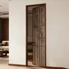 Estética Retro Dinastia Song Sombra de Bambu Porta de Vidro Novo Estilo Chinês Madeira de Nogueira com Padrão de Madeira Porta de Vaivém para Cozinha Banheiro Banheiro