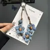 Colgante de Teléfono Móvil con Flor Tridimensional, Correa de Muñeca Corta, Ins, Estilo Simple de Moda, Llavero de Cuerda de Cera de Aceite Fuerte y Duradero