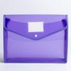 Bolsa de botón tridimensional Bolsa de documentos transparente A4 de PP Bolsa de almacenamiento para papeles de examen de clasificación por materia B4 Bolsa de información con botón de presión Imprimible