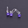 Pendientes pequeños y frescos de resina transparente con forma de U y clip para la oreja con circonitas de estrella de cinco puntas, sin agujeros para las orejas, hechos a mano, transfronterizos de Europa y Estados Unidos