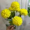 Buquê Artificial de Crisântemo com 6 Flores Mãos Livres Flor Casamento Decoração Casa Arranjo de Flores Fotografia Adereços de Flores Secas Flores Artificiais Transfronteiriça
