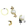 Brincos de Pérola Retrô Franceses Femininos Leve Luxo Brincos de Alta Qualidade Elegante Elegante Elegante Elegante Brincos Diários Diversos Métodos de Uso
