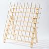 Colgador de Hilo de Madera DIY Set de Hilo para Coser a Mano con Cuero Portarrollos de Madera Pagoda Estante de Almacenamiento de Hilo de Coser Alfiler
