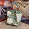 Bolsa de Mão Tricotada Estilo Novo Japonês e Coreano Portátil Trabalho Passeio Grande Capacidade Tote Pequena Bolsa Quadrada