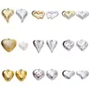 Superficie Lisa de Múltiples Especificaciones Accesorios de Corazón 3D Chapados en Metal Accesorios para Collares Pendientes Colgantes de Corazón Joyería