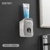 Dispensador de Pasta de Dientes Totalmente Automático Montado en la Pared Set Exprimidor para el Hogar Portacepillos de Dientes para Baño Sin Taladro