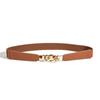 Cinturón Fino para Mujer con Falda Abrigo Moderno Versátil Hebilla Metálica Simple Bucle Bucle Bucle Sello para Mujeres