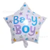 Cochecito de bebé transfronterizo huella de pie botella globos de papel de aluminio primer cumpleaños del bebé revelación de género globos de cumpleaños al por mayor