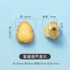 Pingente tradicional de âmbar incrustado com alta retenção de cor em formato de cabaça estilo chinês, acessórios de joias DIY feitos à mão, acessórios para pulseiras atacado