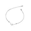 Tobillera de Plata de Ley S925 con Estrella Estilo Coreano INS Estilo Simple Tobillera de Estrella de Cinco Puntas para Mujeres Joyería de Moda Versátil para Estudiantes