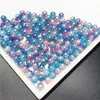 Perla artificial color mágico 8 mm sin agujero degradado sirena cuentas sueltas diy hecho a mano cuentas redondas pequeñas relleno de cubo cosmético joyería