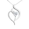 Collar con colgante de corazón de circonita y diamantes de Amazon, regalo para el Día de la Madre, regalo de amor para mujer.