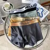 Cueca Boxer Masculina Poliga Fox Cor Sólida Listrada Respirável Leve Algodão Respirável Interno Tamanho Grande Boxer Brief Masculina