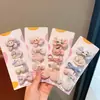 Pinzas para el Cabello de Moño para Niños al por Mayor de Fábrica, Pinzas para el Cabello de Estilo Fresco, Pinzas para Flequillo, Pasadores Florales Bordados de Princesa Dulce