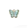 DIY Diamante de Punto Colorido Mariposa Aleación Gota de Aceite Accesorios Colgante Pequeño Collar Pendientes Dibujos Animados Colgante para Teléfono Móvil Joyería