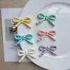 Estilo Coreano 5cm Accesorios de Lazo de Puntos Huecos Hechos a Mano DIY Pegamento de Crema Pinza para el Cabello de Niña Zuecos Bolsa Sombrero