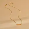 Collar de berenjena estilo nuevo, moderno, simple, colgante geométrico brillante, estilo coreano, estilo frío, collar de hueso de serpiente para hombres y mujeres