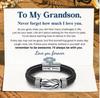 Pulseira de Couro de Aço Inoxidável Pulseira para Homens Lovemyson Pulseira Torcida Magnética de Aço Inoxidável Pulseira Pulseira