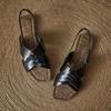 Sandalias Planas de Estilo Retro con Punta Abierta, Verano Sencillas y Versátiles, Sandalias Romanas de Tira Cruzada de Nicho Súper Elegantes y Cómodas