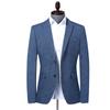 Leisibert Terno Moderno Primavera e Outono Novo Terno Masculino Slim-fit Jovem e de Meia-idade Azul Pequeno Terno Casual Estilo Único