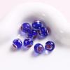 Cuentas redondas de vidrio de colores de 10 mm con forma de corazón, agujero recto, cuentas sueltas, pulsera, collar, accesorios de joyería DIY