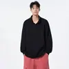 NASA SOBRE Moletom de Tricô com Gola Alta e Zíper Parcial Forrado com Lã Masculino Outono Inverno 2026 Novo Camisa Base de Manga Longa Engrossada