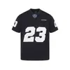 No. 23 Camiseta Deportiva Casual de Cuello Redondo Digital Manga Corta Top Estilo Verano para Hombre Marca de Moda Parche Bordado Camiseta Deportiva Holgada