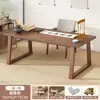 Mesa de Caligrafia Sala de Estar Grande Mesa Longa Novo Estilo Chinês Mesa de Escrita com Pincel Cadeira Suporte de Mesa Mesa de Prática de Escrita Mesa de Pintura Estilo Antigo Mesa de Estudos Chineses