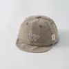 Chapéu de Urso Bordado Fofo para Bebê com Aba Macia, Chapéu de Sol para Bebê de Comércio Exterior Primavera e Verão, Boné Macio e Adorável que Pode Ser Usado em Todas as Estações