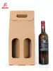 Caixa de Embalagem para Vinho Tinto Spot Caixa Colorida de Papelão Ondulado para Cerveja Caixa de Vinho Única e Dupla em Couro Sintético Bolsa Universal para 6 Garrafas