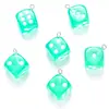 Dado Acrílico Transparente de Color de 14 mm Colgante Tamiz Llavero para Teléfono Móvil Accesorios DIY W331