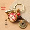 Tianguan Blessing Zodiac Keychain Latão Cinco Imperadores Dinheiro Imitação Cobre Tianguan Blessing Turn Key Pingente Venda Quente em Scenic Spot