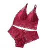 Conjunto de Sujetador Estilo Europeo y Americano para Mujeres con Poco Busto, Sujetador Push-Up, Sexy y Atractivo, Encaje sin Aros, Tallas Grandes, Lencería Anticaída