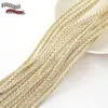 Encaje Trenzado de Oro Colorido Cuerda de 4 Hilos DIY Alambre Hecho a Mano Semi-Terminado Cuerda de Estilo Étnico