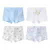 Cuecas boxer 100% algodão puro para meninos, respiráveis e sem apertar, adequadas para meninos mais velhos e estudantes