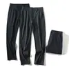 Pantalones rectos de negocios casual para hombre, engrosados y forrados de polar, otoño e invierno 5535