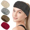 Faixa de Cabeça de Lã Torcida Tricotada de Veludo Europeia e Americana Nova de Inverno Moda Simples Estilo Trançado Acessórios de Cabelo